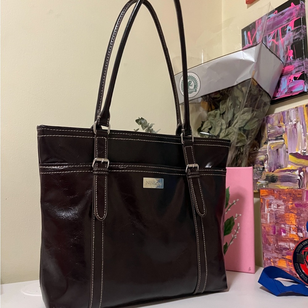 Nine & Co Leather Tote Bag